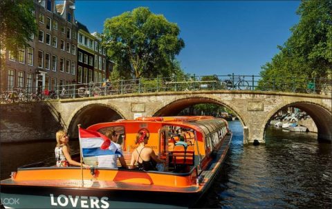 A Canal Boat Ride in Amsterdam