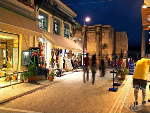 Walking on the marble streets of Athens