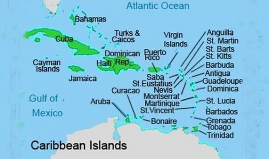 Complete List of Carbbean Islands
