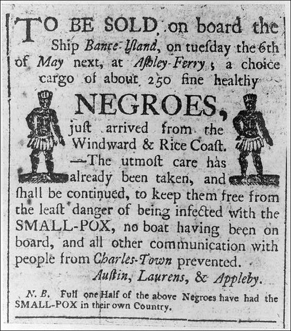 American History: Slave Sale Notice