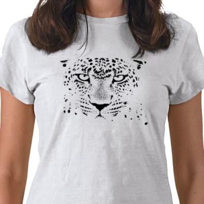 Black & White Leopard Eyes Tshirts