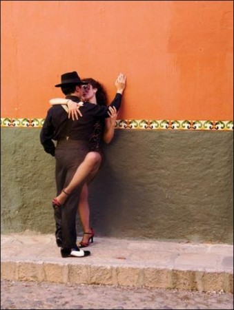 Tango Dancers in Streets of San Miguel De Allende