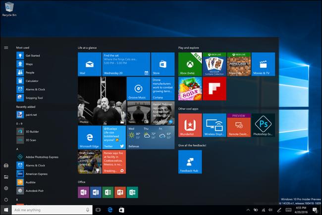 Here's Microsoft's new look Start menu for Windows 10