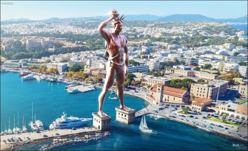 What did the Colossus of Rhodes look like if survived?