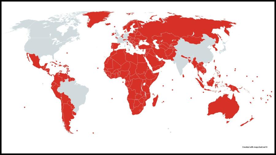 Countries whose economies are smaller than the economy of Texas