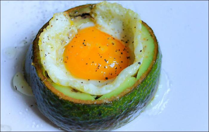 Avocado with eggs for your breakfast