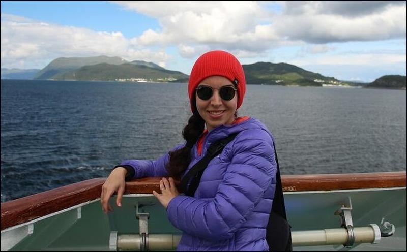 A pleasant sea voyage between fjords in cold weather