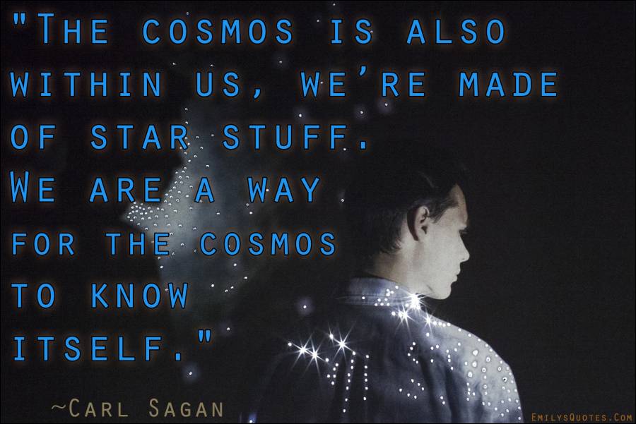 What did Carl Sagan mean when he said "The cosmos is within us"?