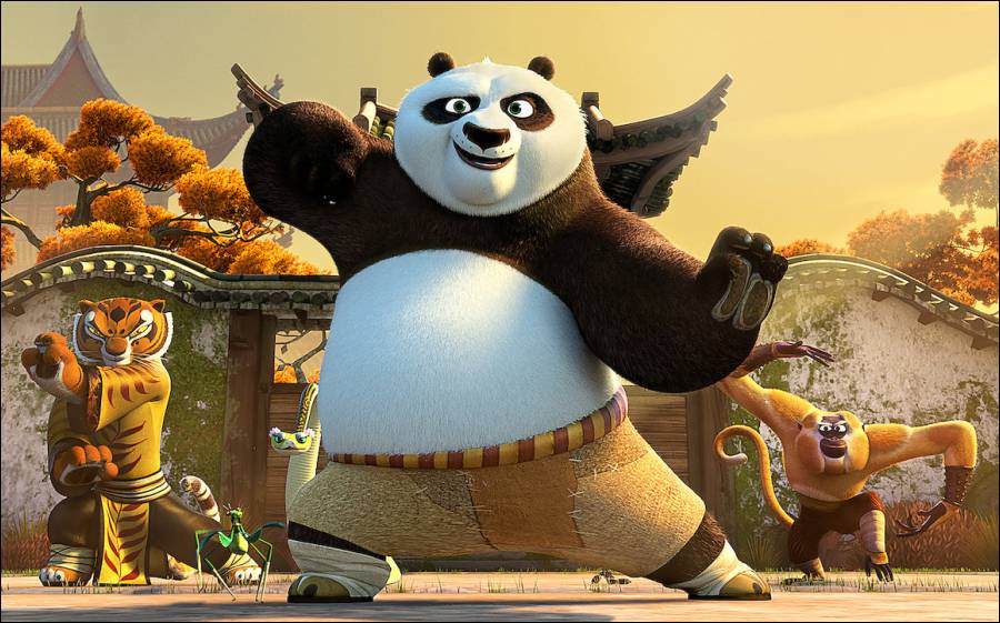 Kung-Fu Panda: Colorful figure embodied in Eastern teachings