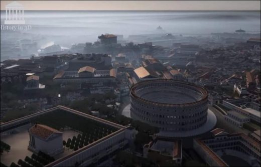 8 minute flight over the virtual Ancient Rome in 3D