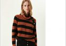 Cotton Camel Black Striped Knitwear Sweater