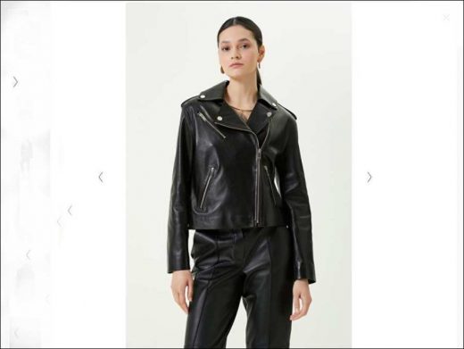 Jacket Collar Black Leather Coat