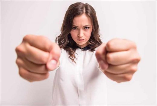 Women's Fists: Clenched fingers and character