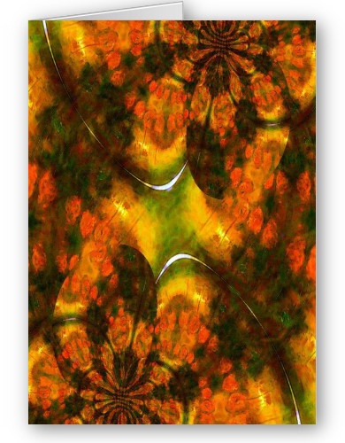 Oriental Asian Abstract Greeting Cards