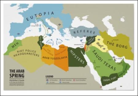 The Arab Spring Map Poster