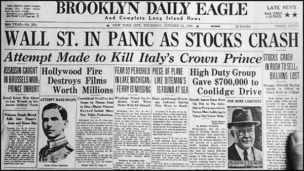 Remembering Wall Street Crash in 1929